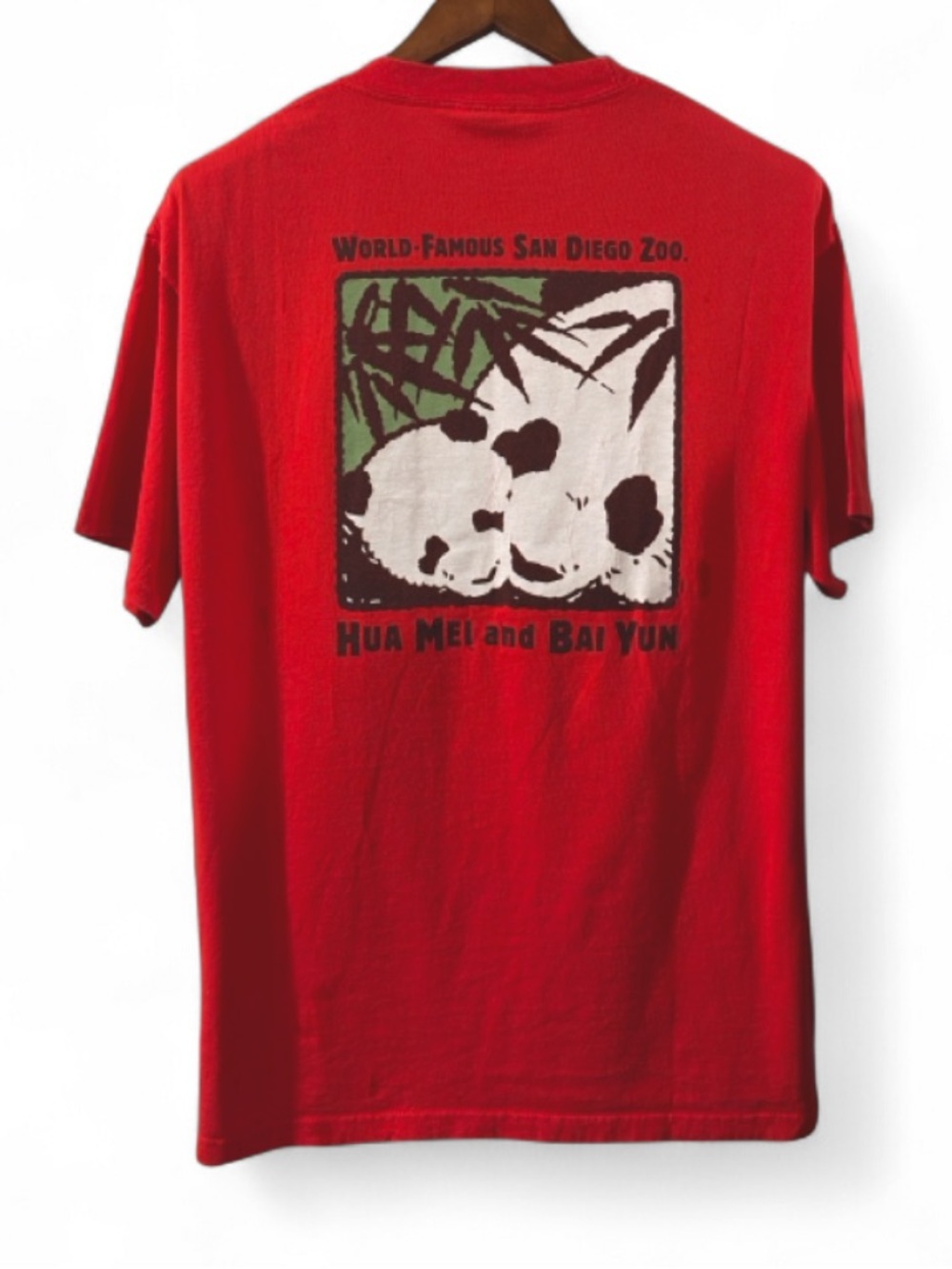 Vintage San Diego Zoo Pandas Hua Mei/Bai Yun Graphic T-Shirt Size Men’s Large